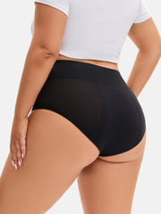 Women's Plus Size Hi-Waist Heavy Flow Period Underwear 3-Pack