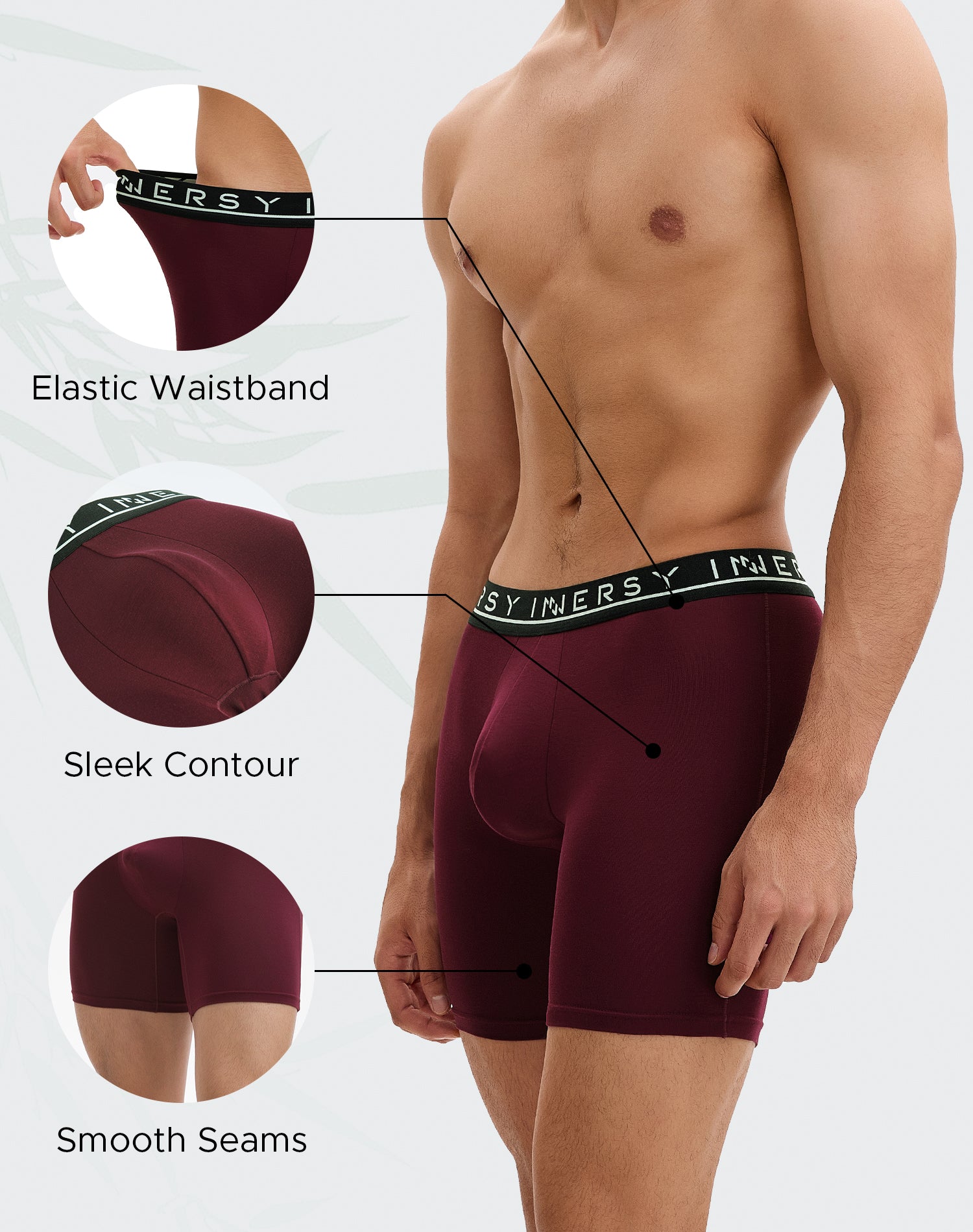 Men's Bamboo Viscose Boxer Briefs 4-Pack