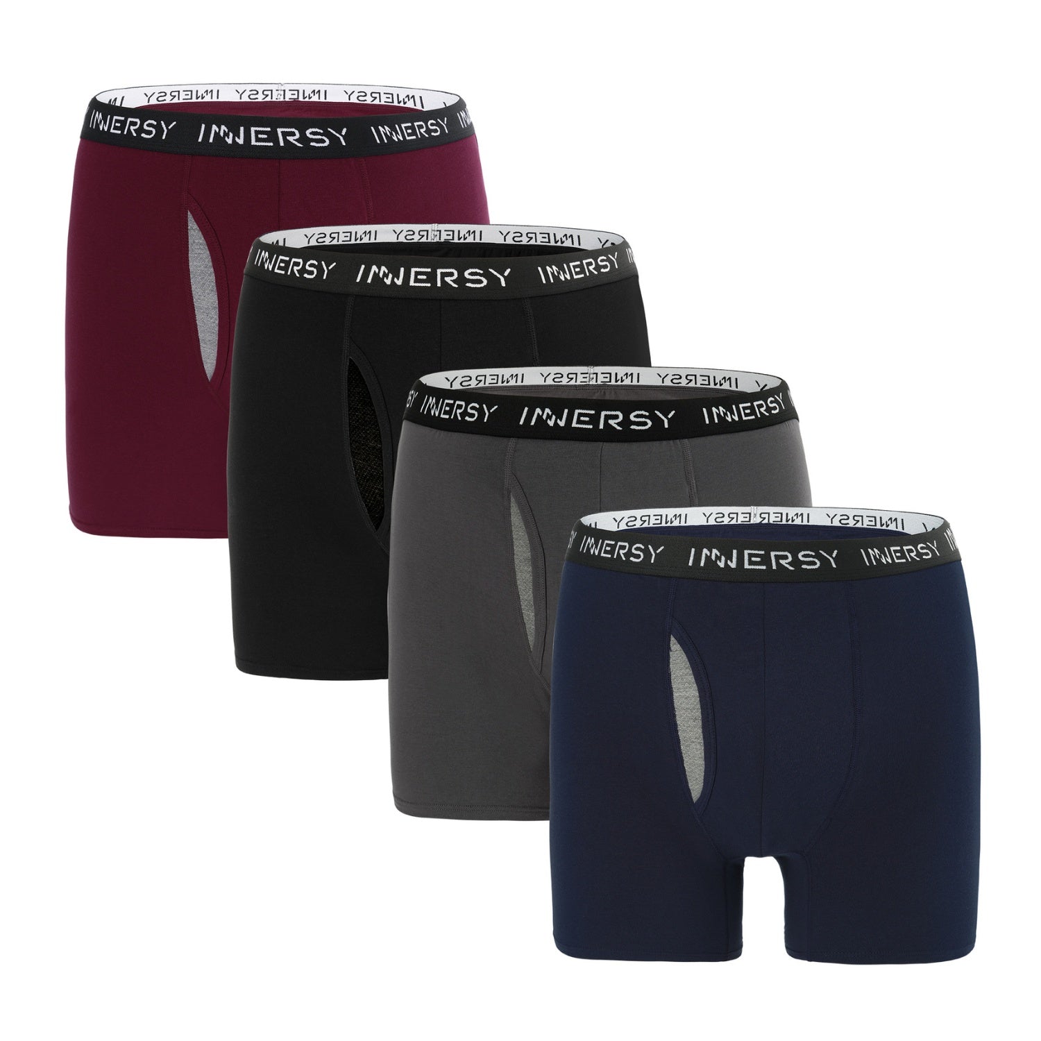 Men's Cotton Plus Size Boxer Briefs 4-Pack