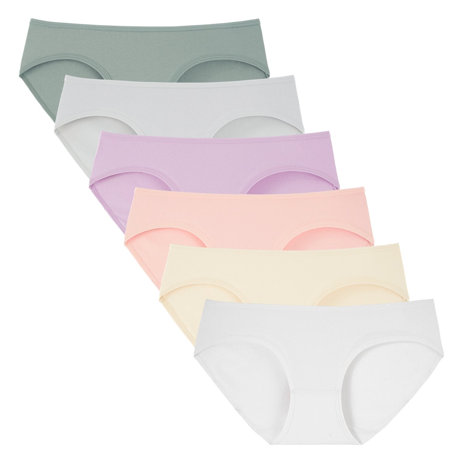 Women's Cotton Low Rise Hipster Panties 6-Pack