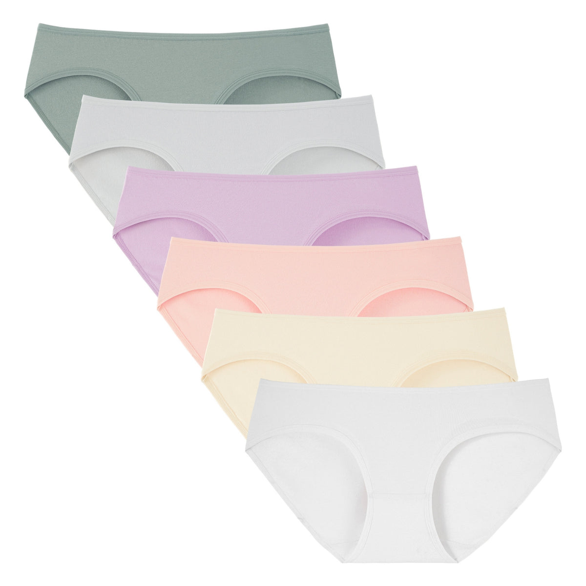 Women's Cotton Low Rise Hipster Panties 6-Pack