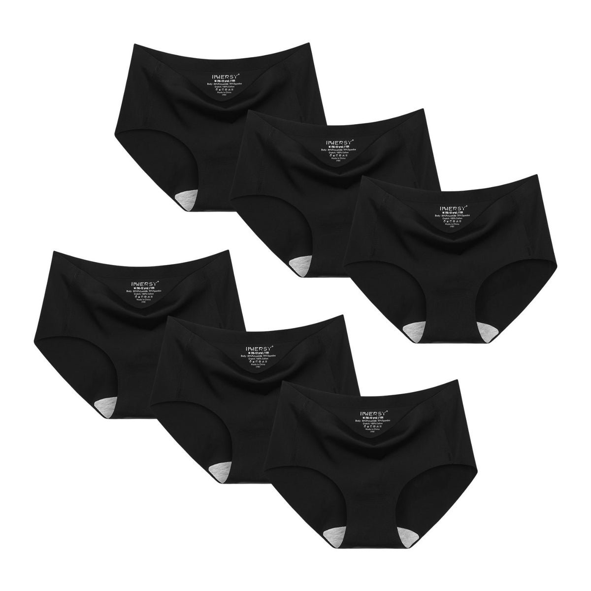 Girls' Seamless No Show Lightweight Panties 6-Pack