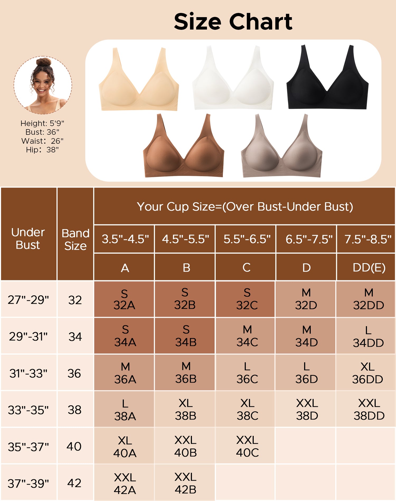 Women's No-Wire Seamless Push Up Bra
