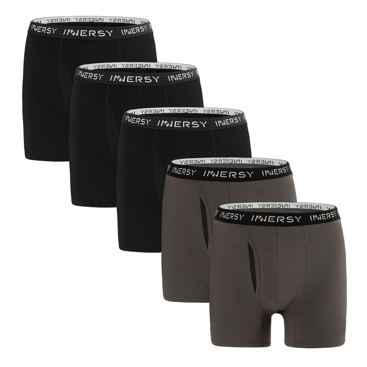 Men's Cotton Plus Size Boxer Briefs 5-Pack