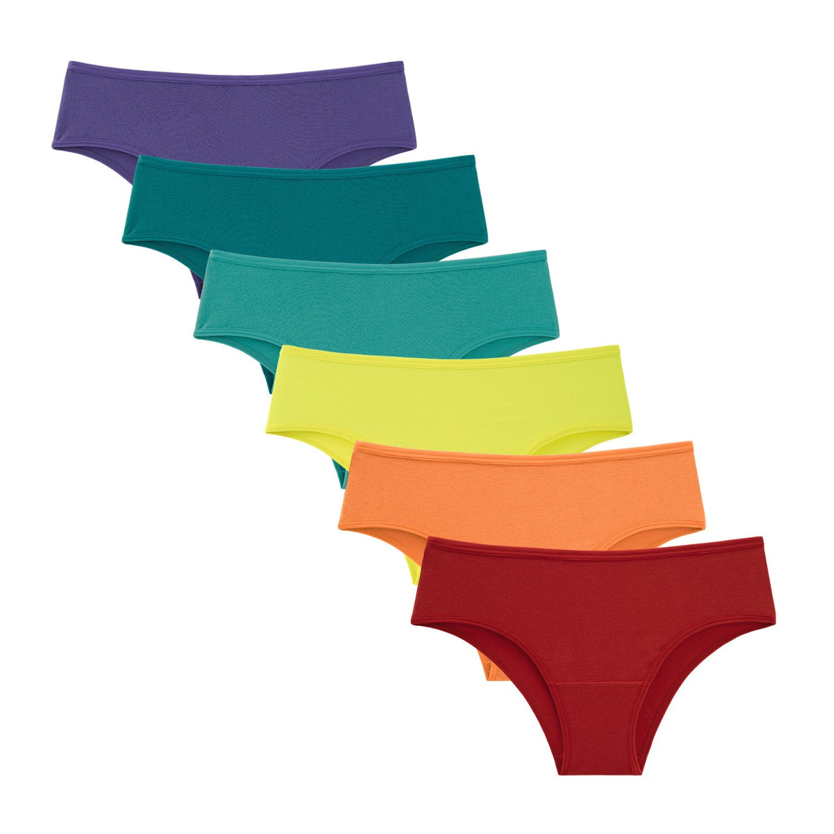 Women’s Breathable Cotton Cheeky Hipster 6-Pack
