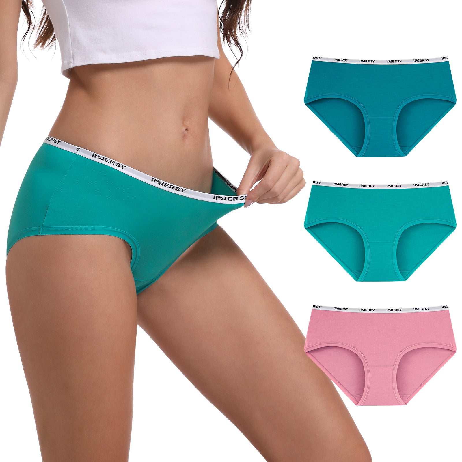 Women's Bamboo Viscose Hipster Panties Underwear 3-Pack