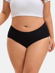 Women's Plus Size Hi-Waist Heavy Flow Period Underwear 3-Pack