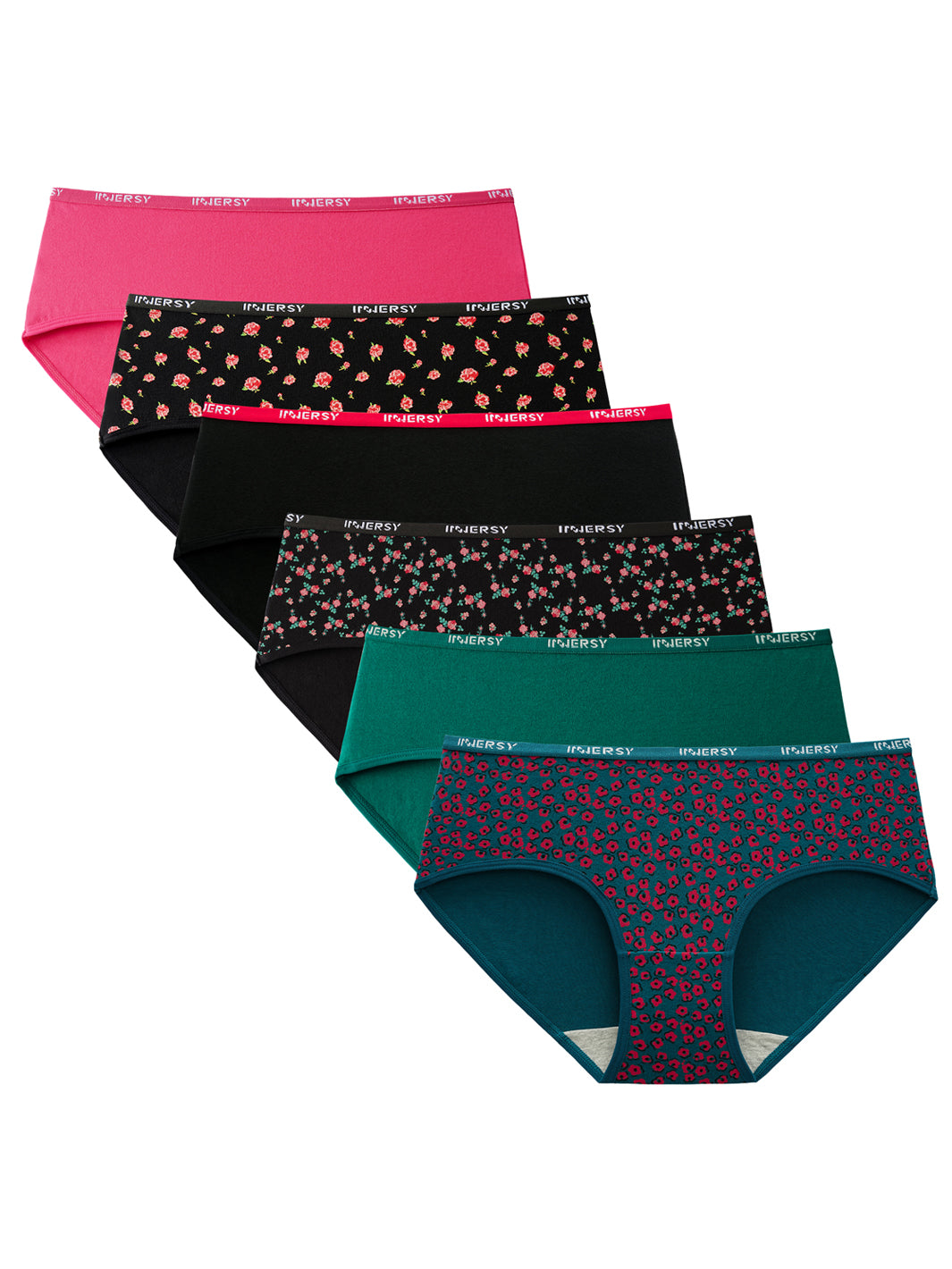 Innersy Ladies Underwear Comfy Cotton Knickers For Women Mid Rise
