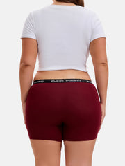 Women's Plus Size High Waist Boxer Briefs 3-Pack