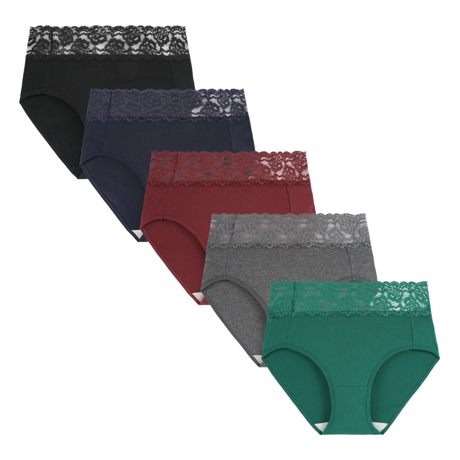 Women's Cotton Lace Briefs 5-Pack