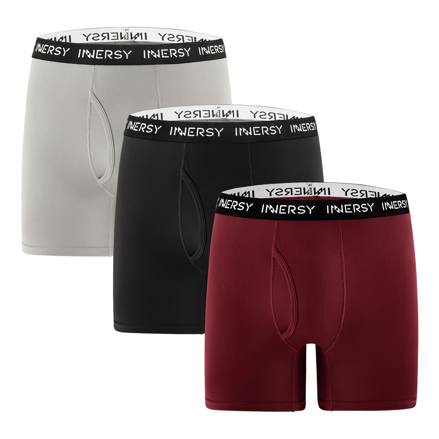 Men's Mesh Plus Size Boxer Briefs 3-Pack