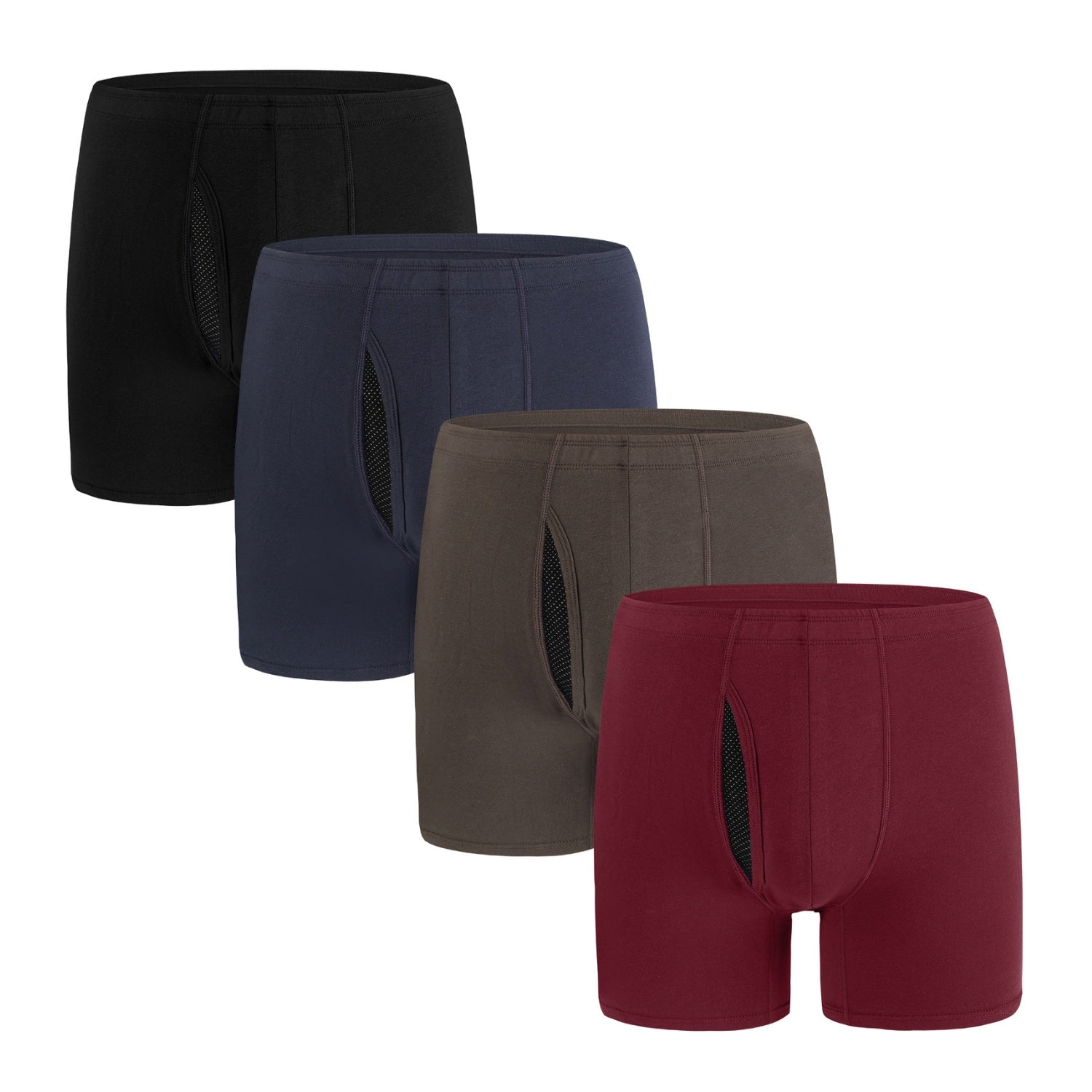 Plus Boxers Men's Cotton Plus Size Boxer Briefs 4-Pack – Innersy Store