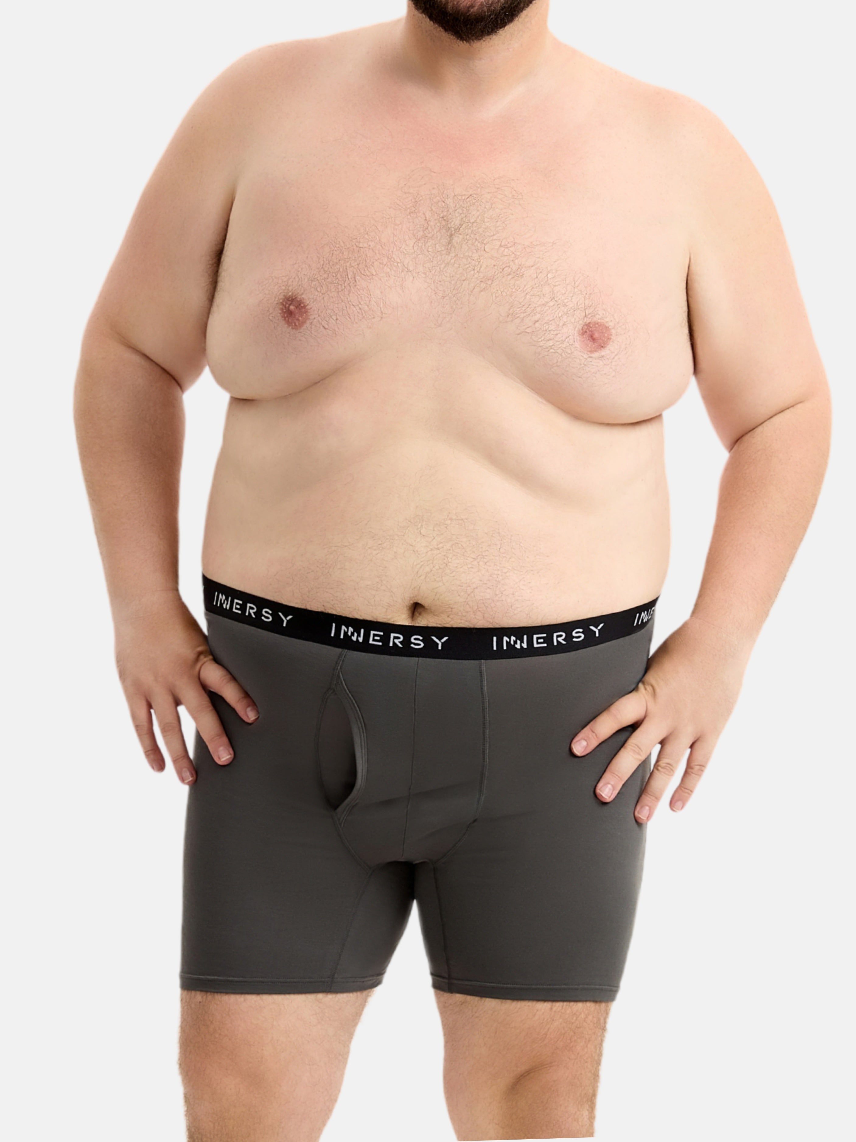 Men's Cotton Plus Size Boxer Briefs 5-Pack