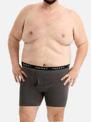 Men's Cotton Plus Size Boxer Briefs 5-Pack