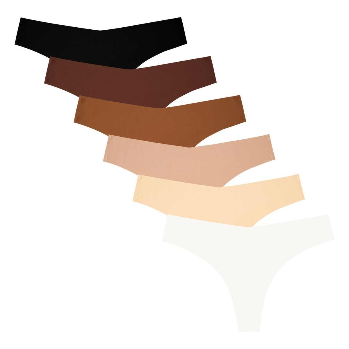 Women's Seamless Thongs Underwear 6-Pack