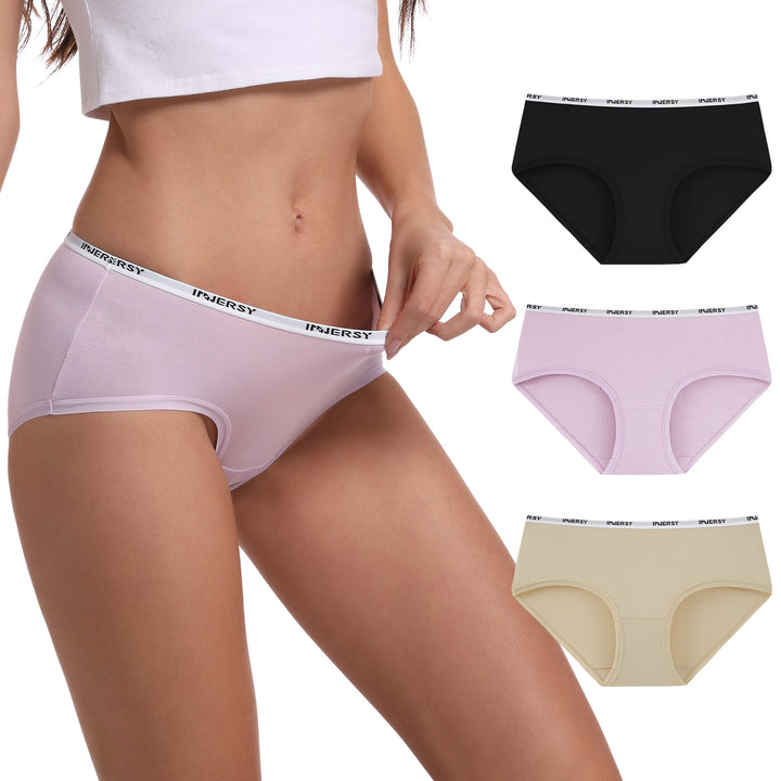 Women's Bamboo Viscose Hipster Panties Underwear 3-Pack