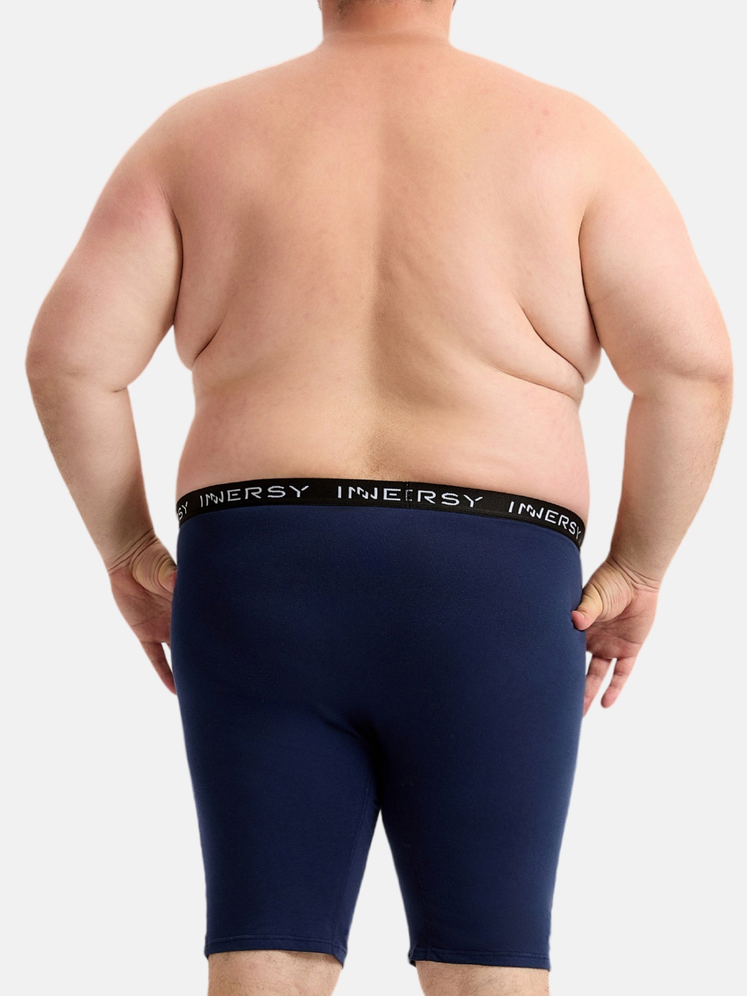 Men's Cotton Plus Size Long Leg Boxer Briefs 3-Pack