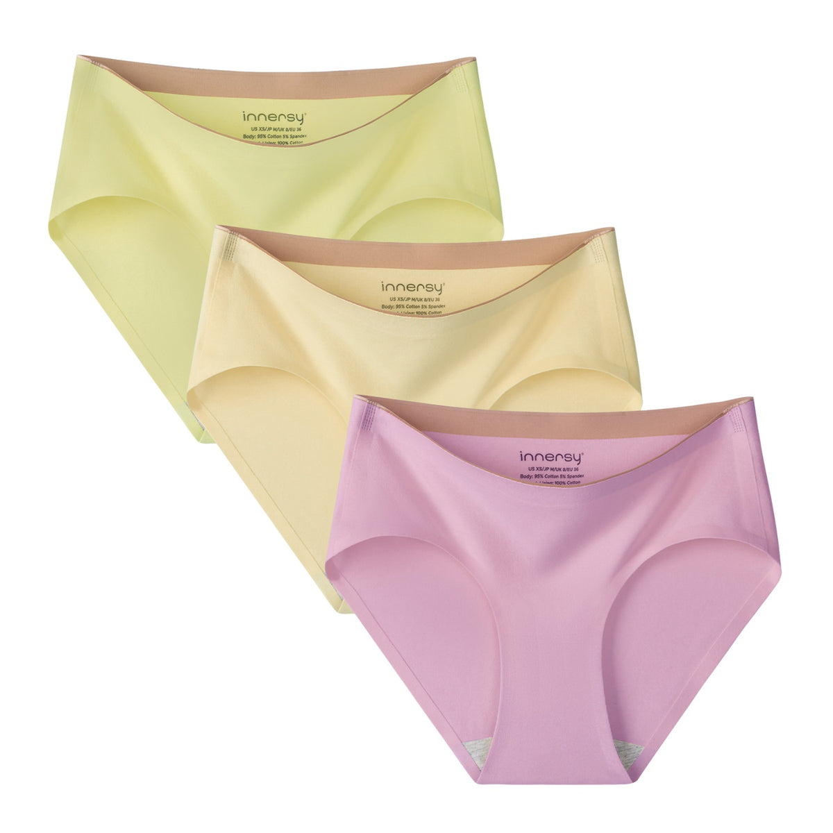 Women's Cotton Seamless No Show Hipster 3-Pack
