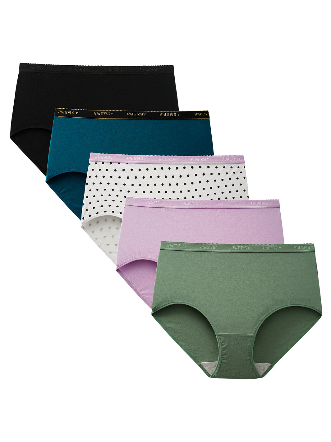 Women's Plus Size Briefs 5-Pack M-5XL