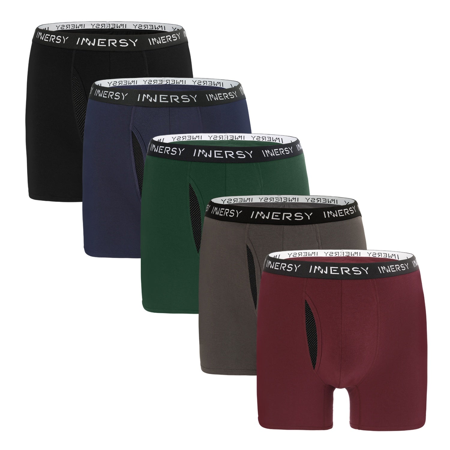 Men's Cotton Plus Size Boxer Briefs 5-Pack