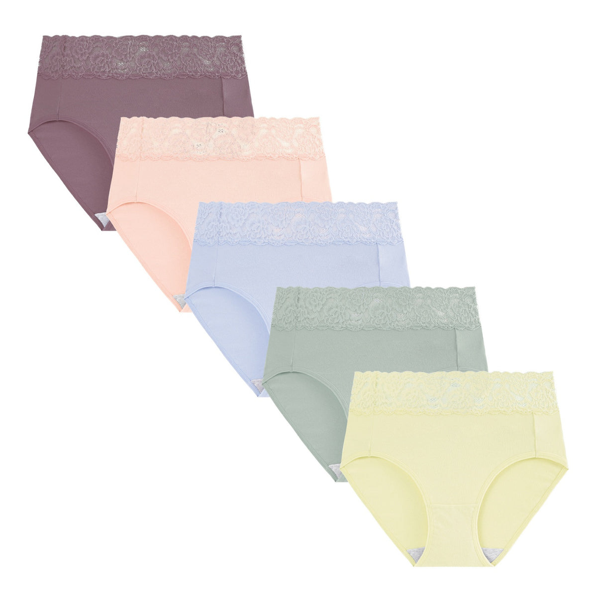 Women's Cotton Lace Briefs 5-Pack