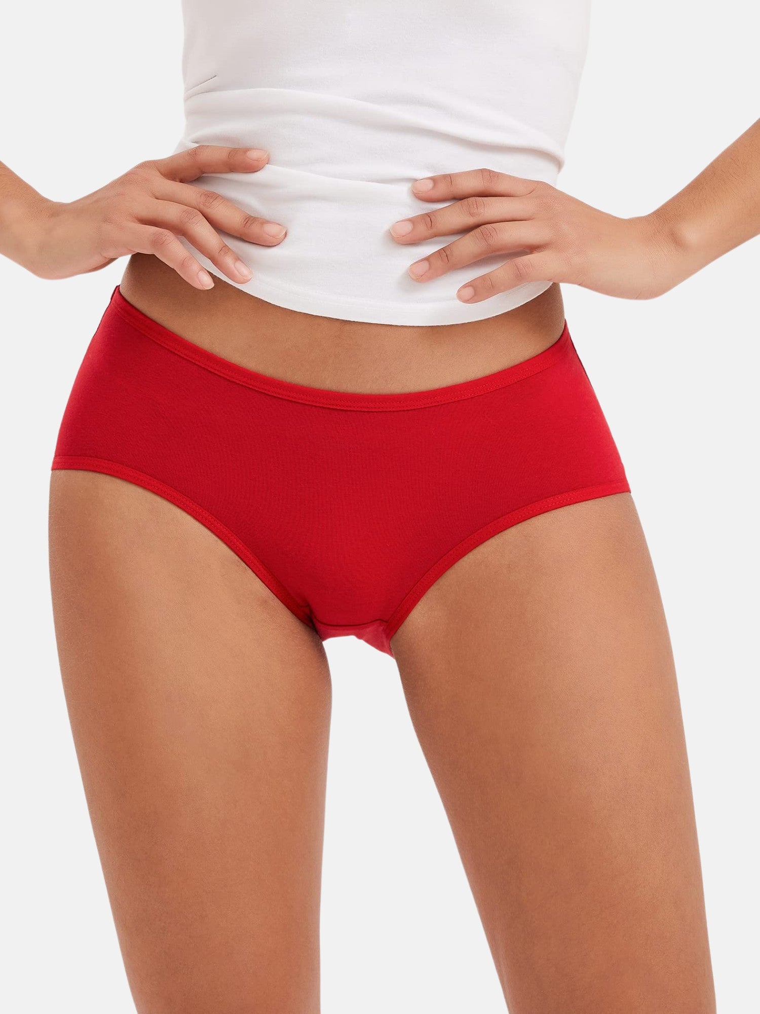 Women's Cotton Mid Waist Hipster 6-Pack