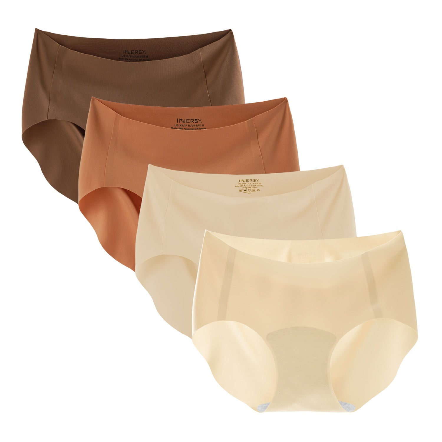 Women's Seamless No Show Hipster 4-Pack