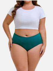 Women's Plus Size Hi-Waist Heavy Flow Period Underwear 3-Pack