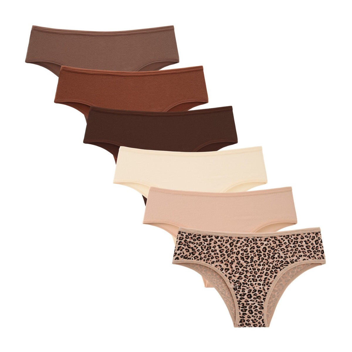 Women’s Breathable Cotton Cheeky Hipster 6-Pack