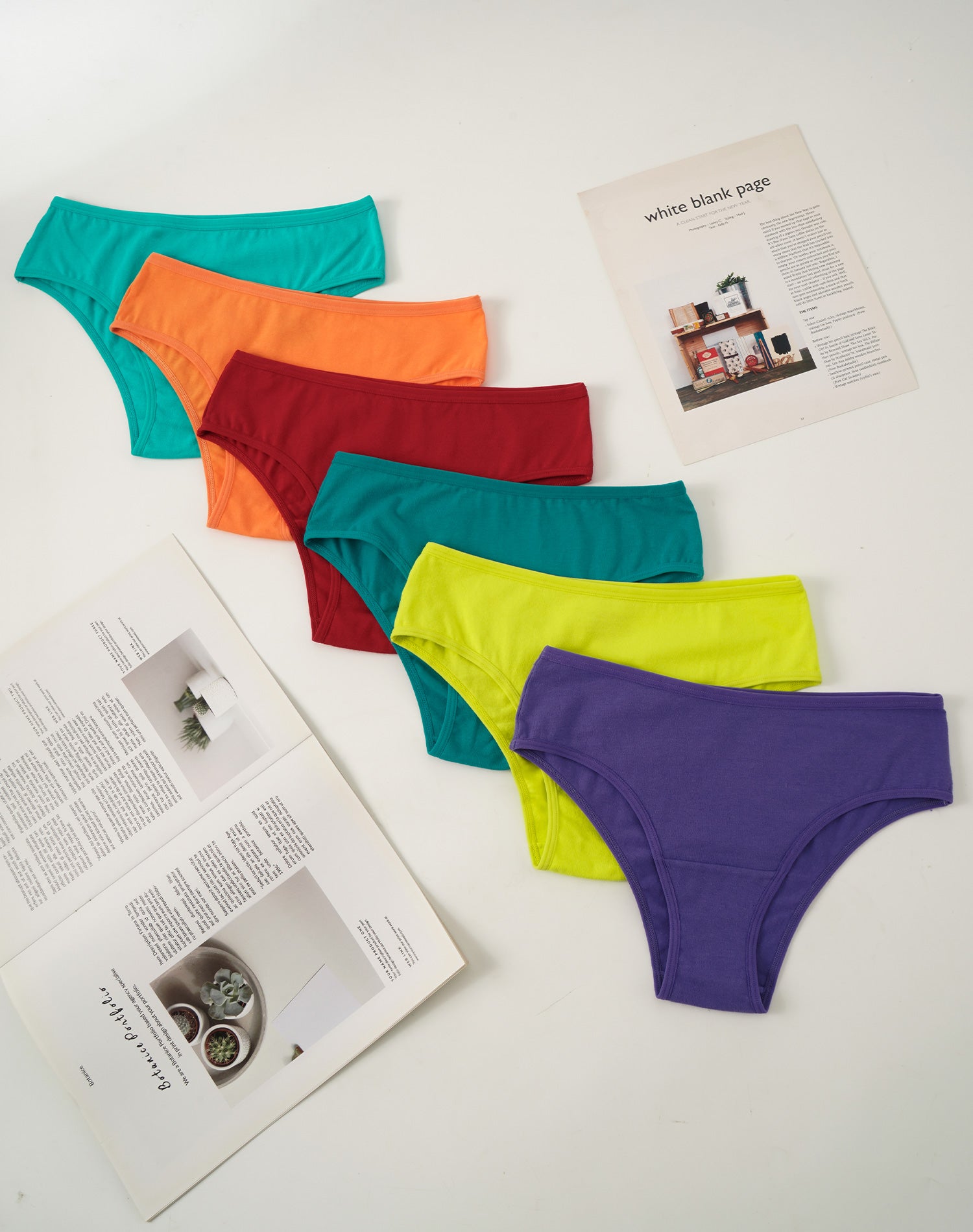INNERSY Women's Cotton Cheeky Hipster Panties - 6-Pack Super Soft & Breathable Underwear