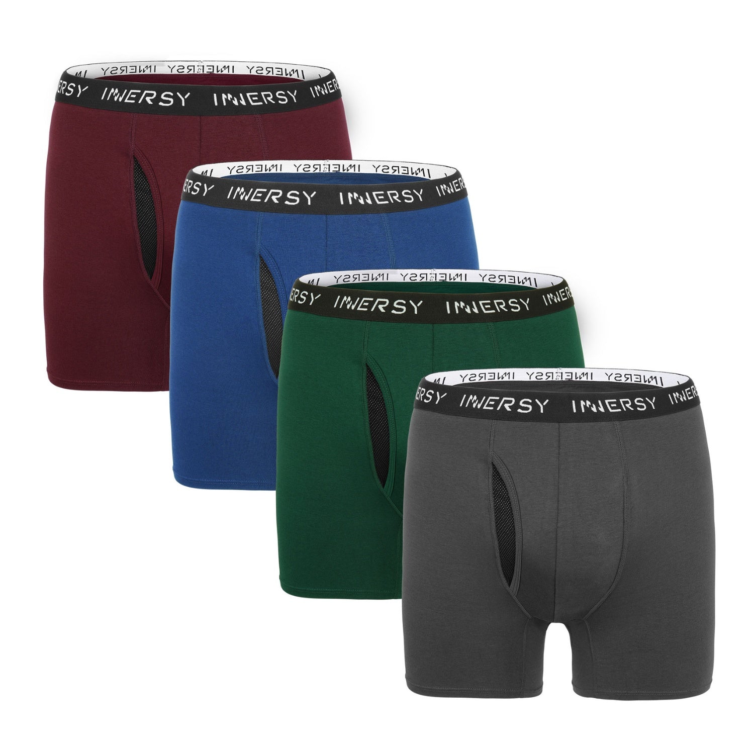 Men's Cotton Plus Size Boxer Briefs 4-Pack