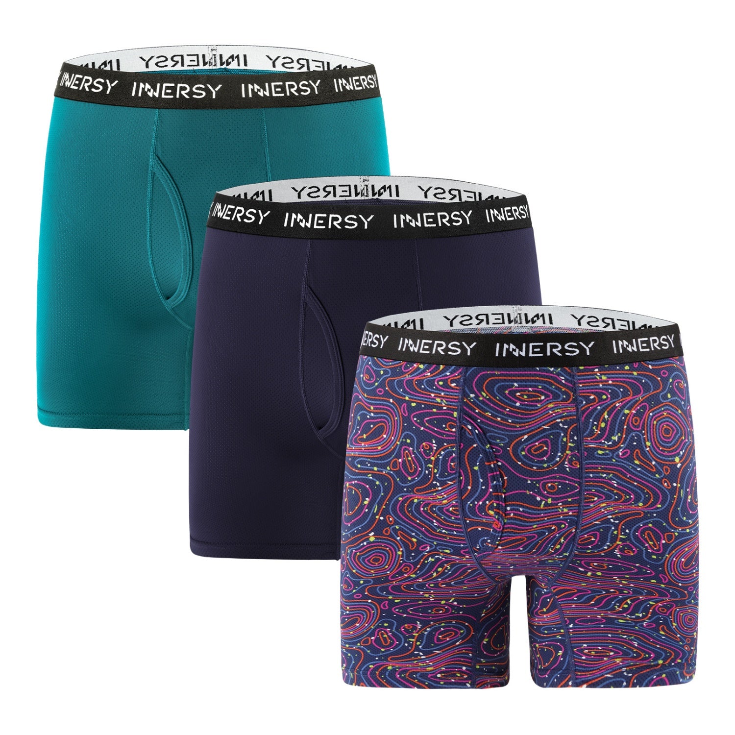 Men's Mesh Plus Size Boxer Briefs 3-Pack