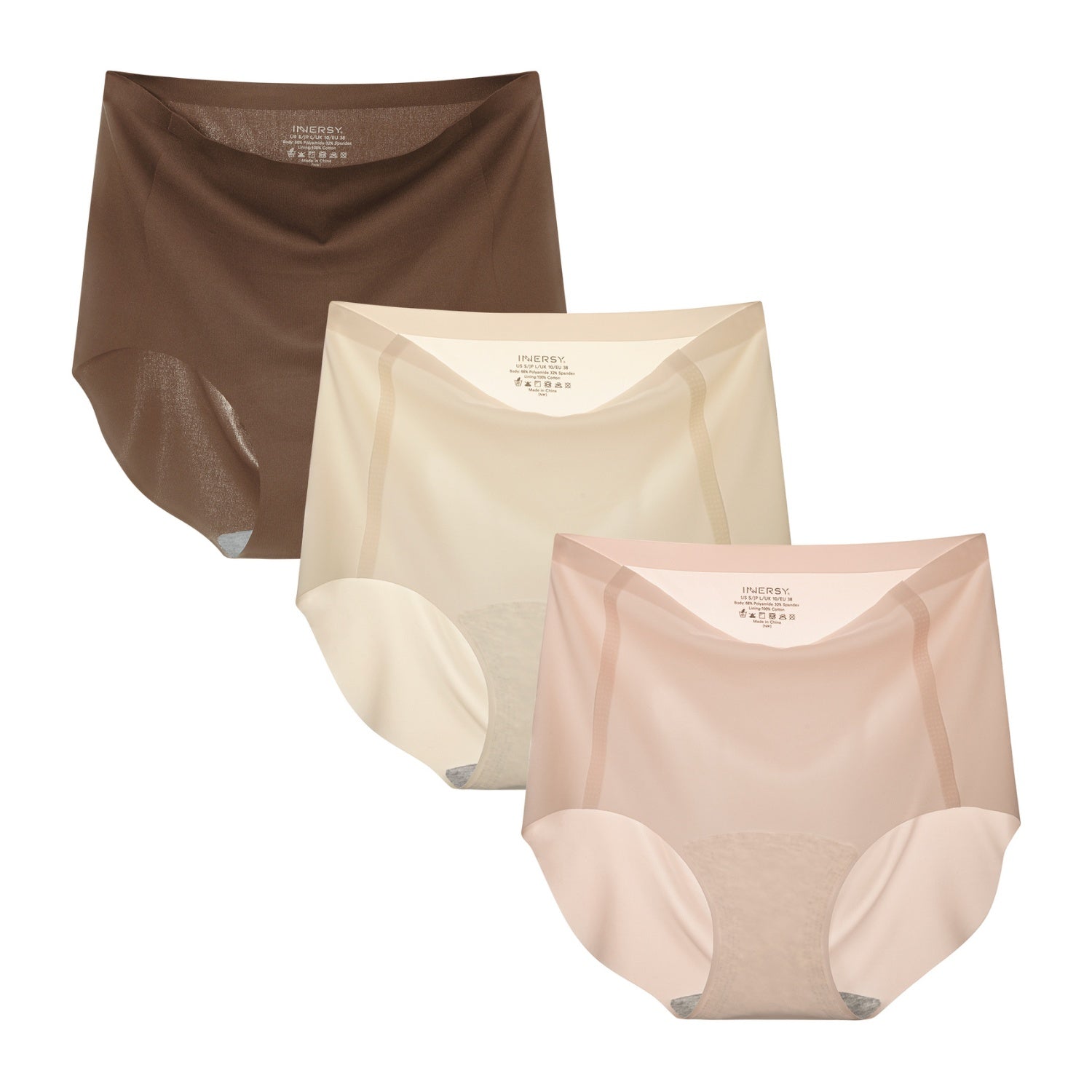 Women's Hi-Waist Seamless Briefs 3-Pack