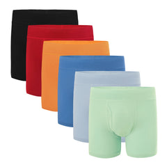 Boys' Aged 6-18 Bamboo Viscose Boxer Briefs 6-Pack