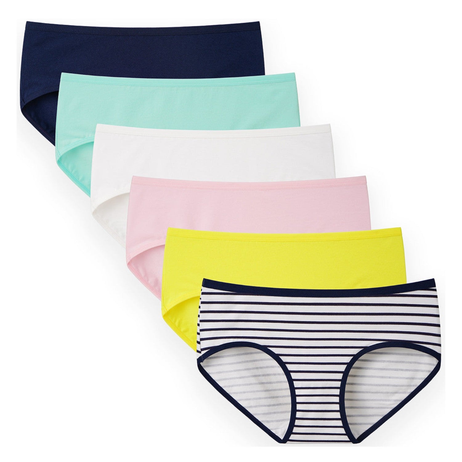 Girls Aged 8-16 Cotton Briefs Panties 6-Pack