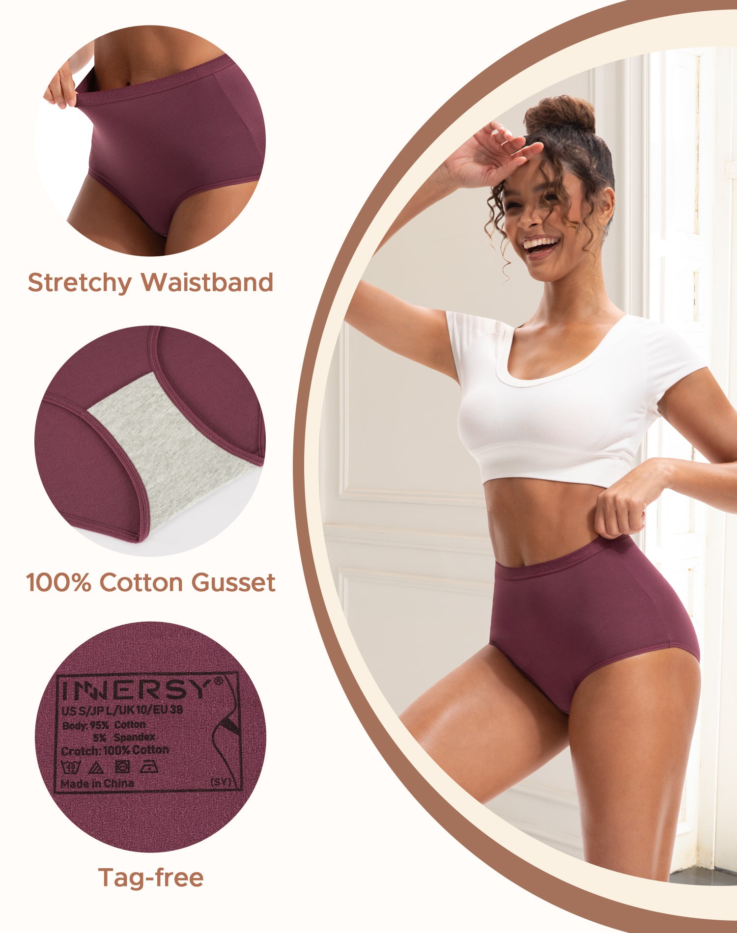 Women's Cotton Super High Waisted Briefs 4-Pack
