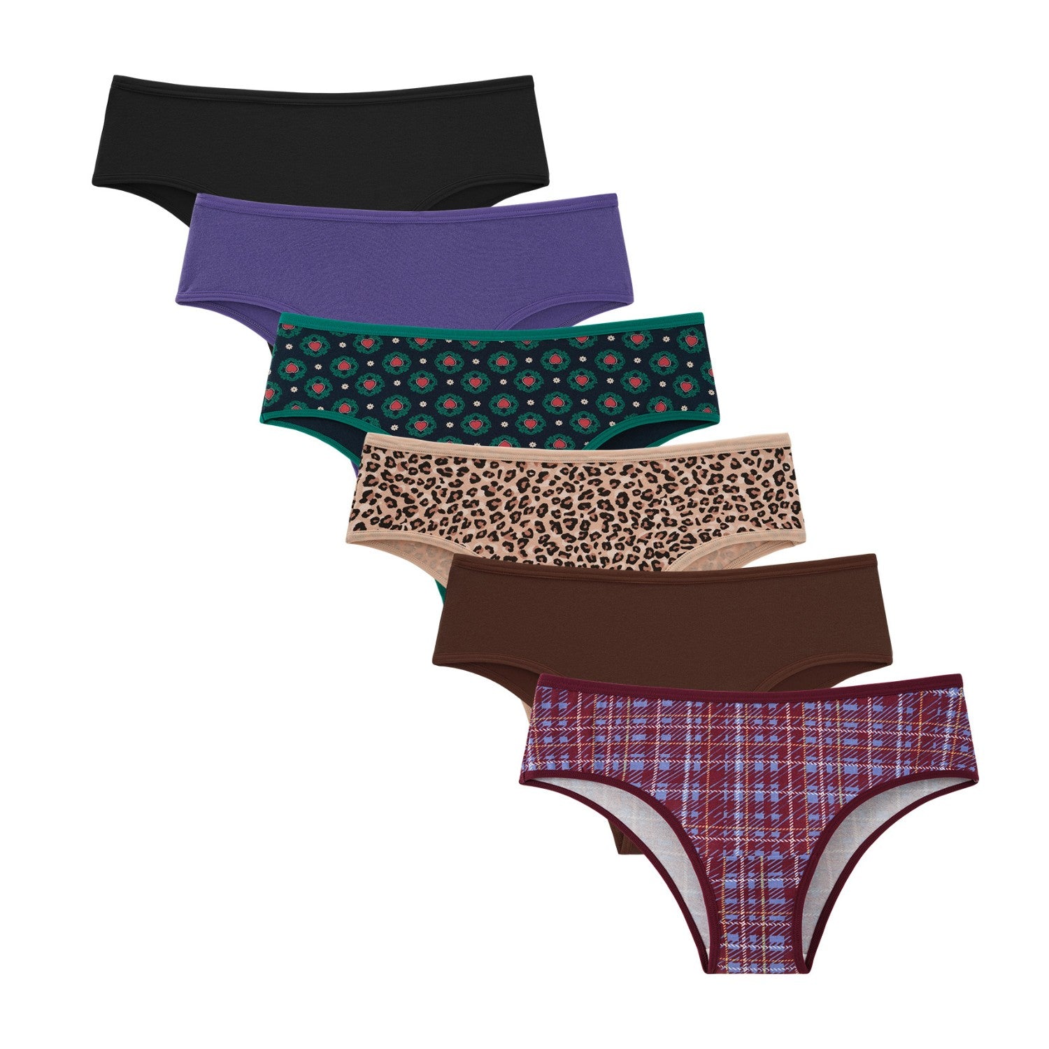 Women’s Breathable Cotton Cheeky Hipster 6-Pack