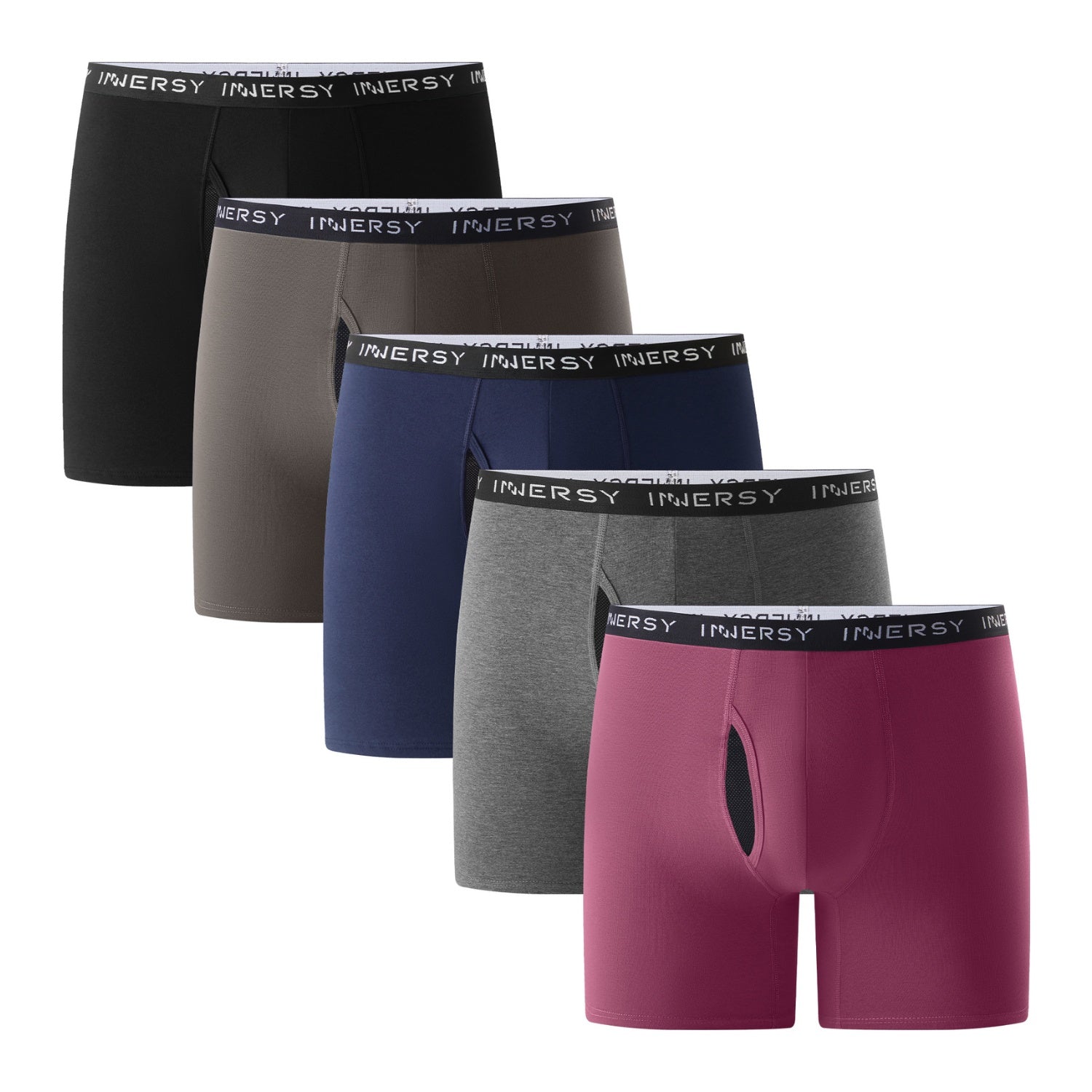 Plus Boxers Men's Cotton Plus Size Boxer Briefs 5-Pack – Innersy Store