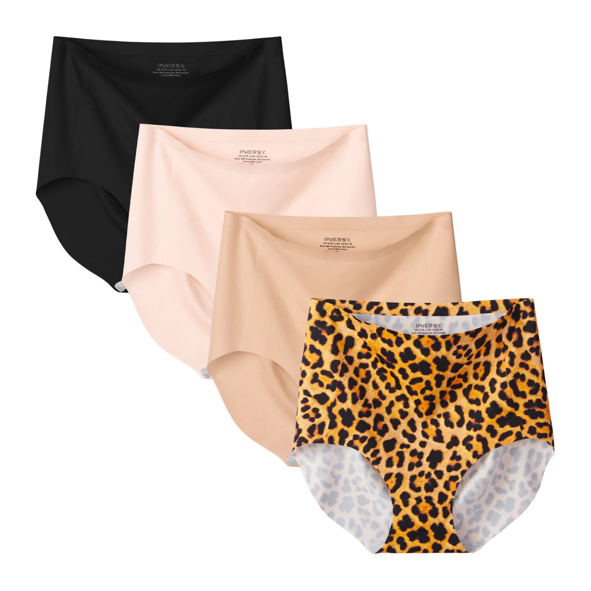 Women's Hi-Waist Seamless Briefs 4-Pack