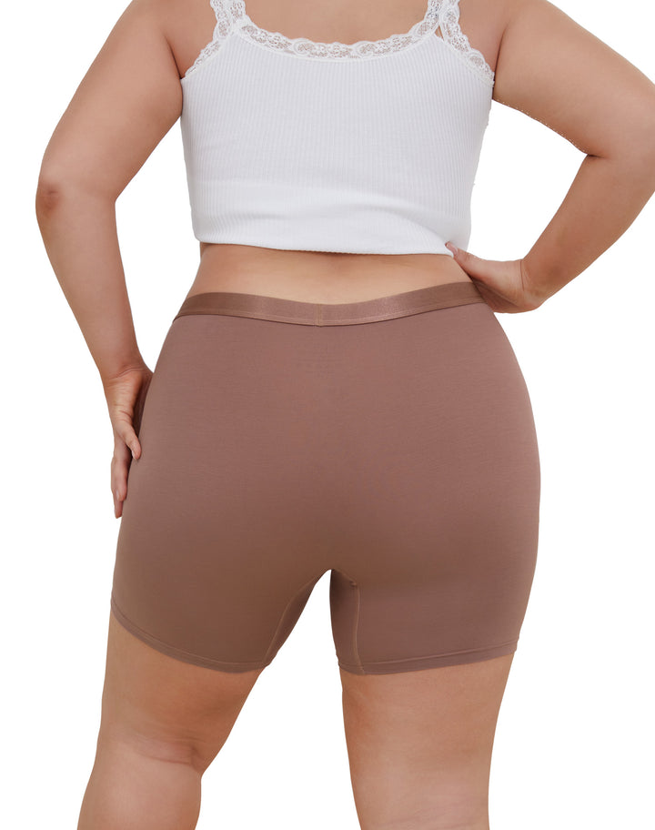 Women's Modal Plus Size Boyshorts Panties 2-Pack