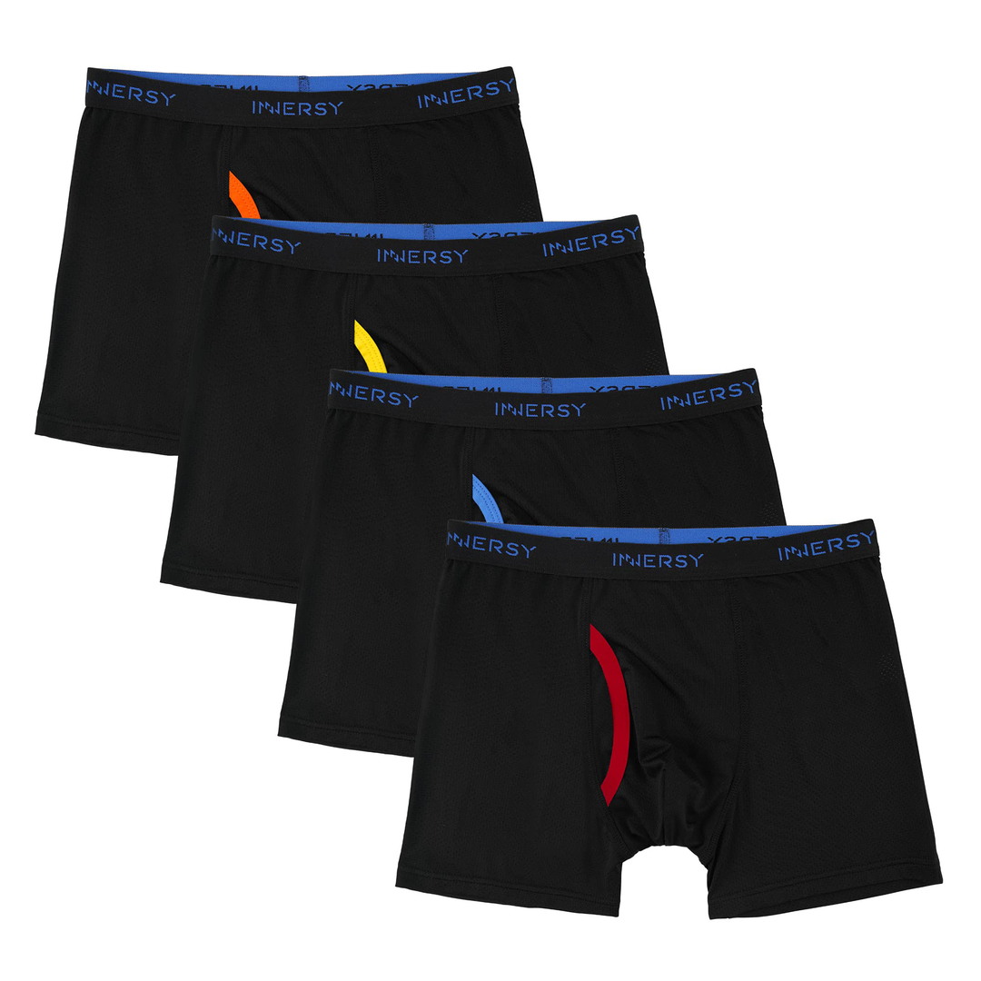 Boys Aged 6-18 Mesh Boxer Briefs 4-Pack