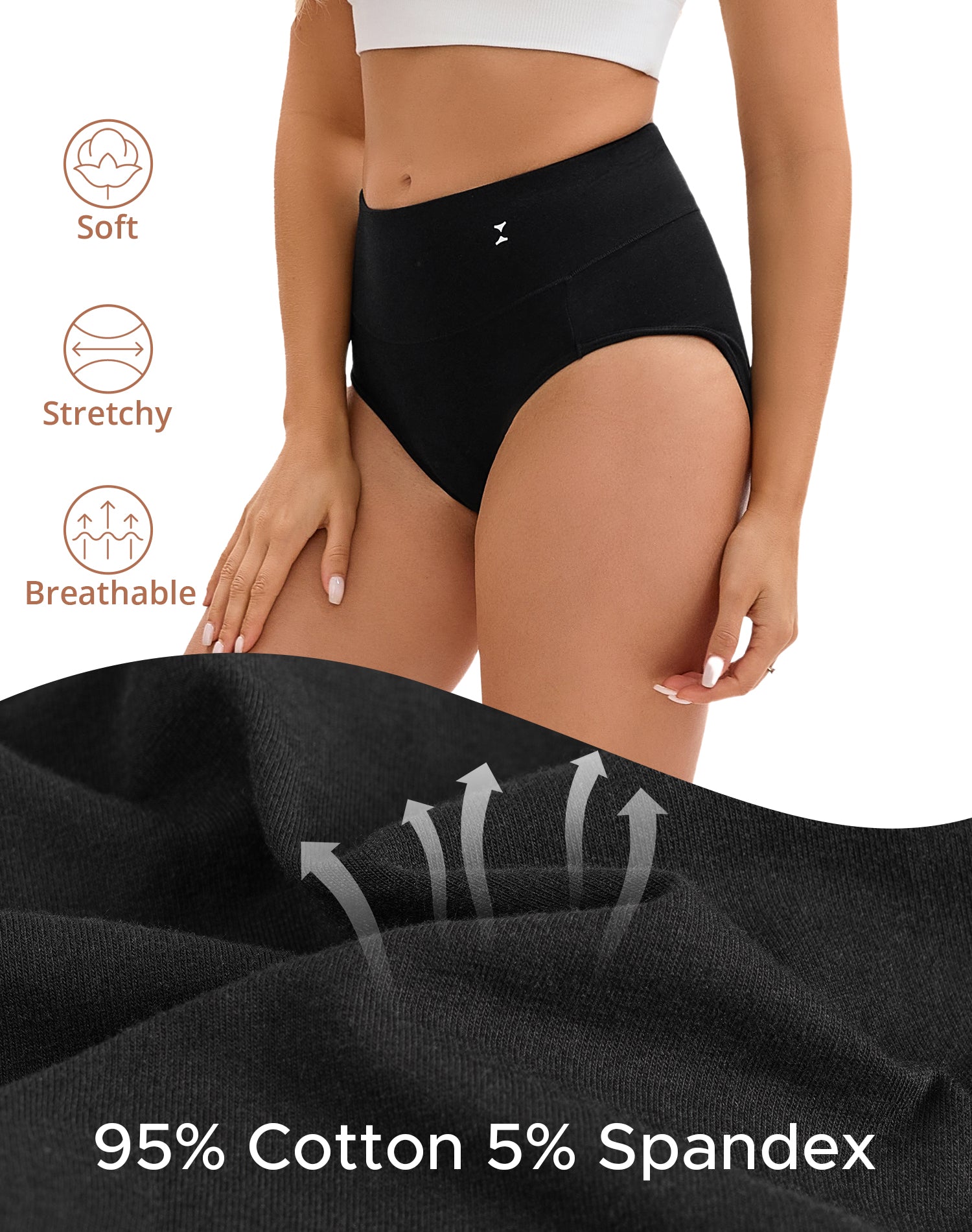 Women's High Waisted Briefs 5-Pack