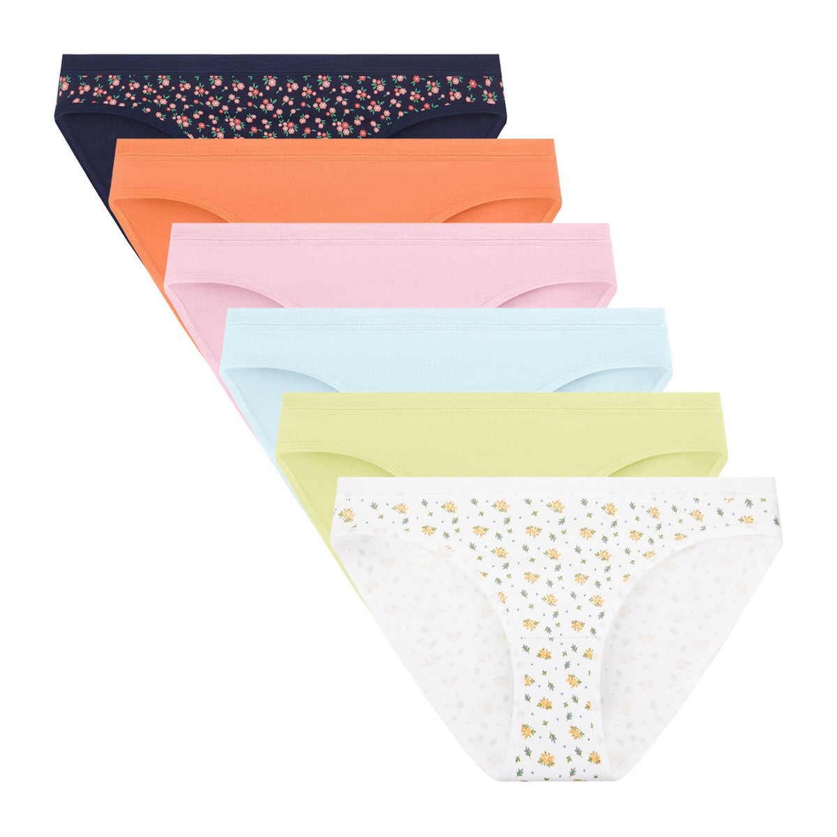 Women's High Cut Cheeky Bikini 6-Pack