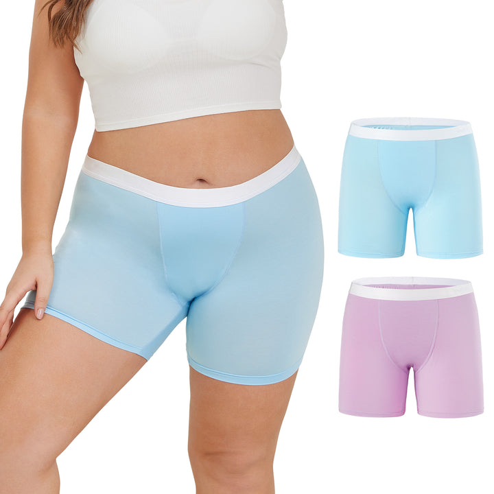 Women's Modal Plus Size Boyshorts Panties 2-Pack（Copy）