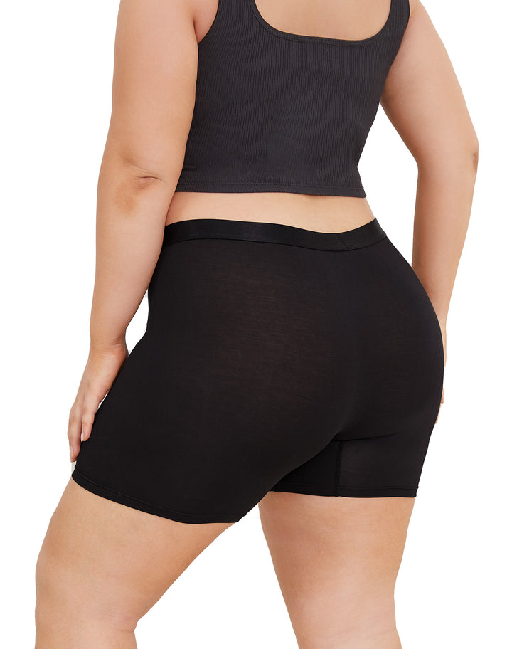 Women's Modal Plus Size Boyshorts Panties 2-Pack