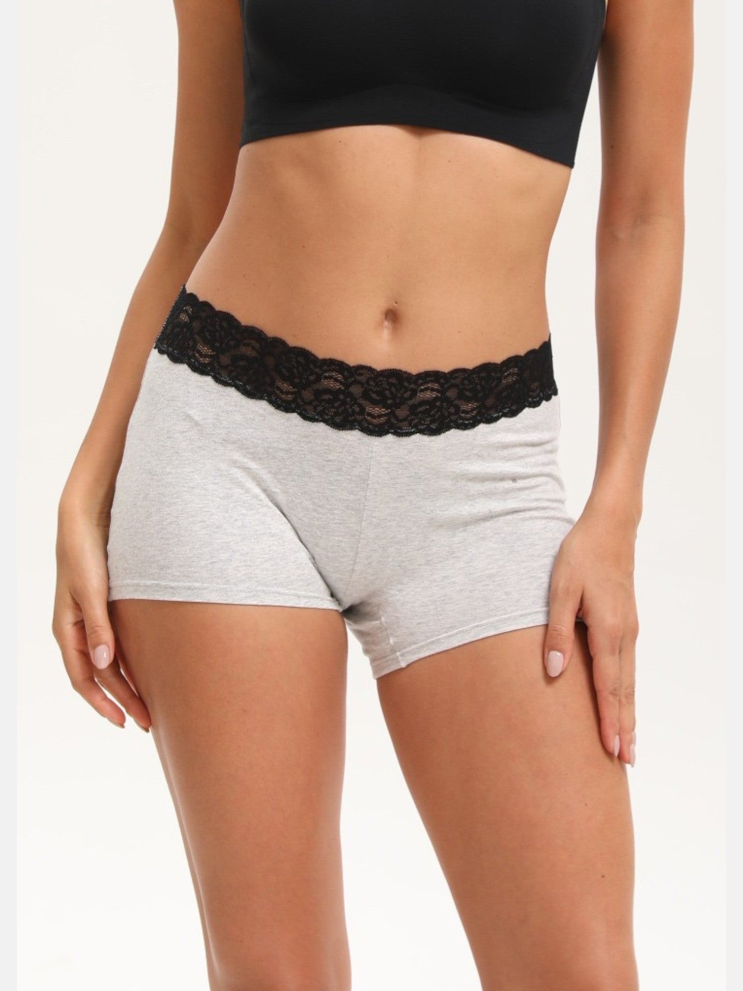 Women's Lace Cotton Soft Boyshorts 3-Pack