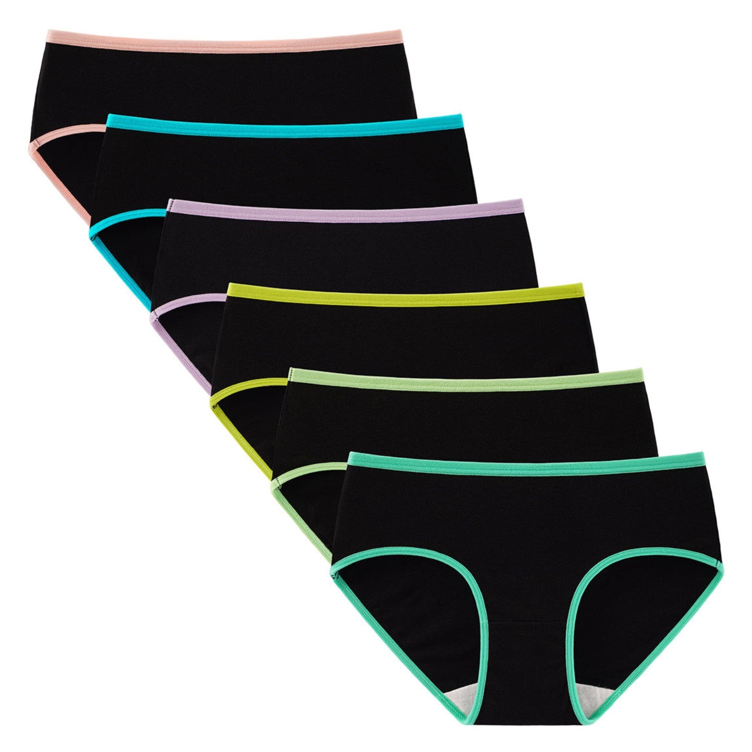 Girls Aged 8-16 Cotton Briefs Panties 6-Pack