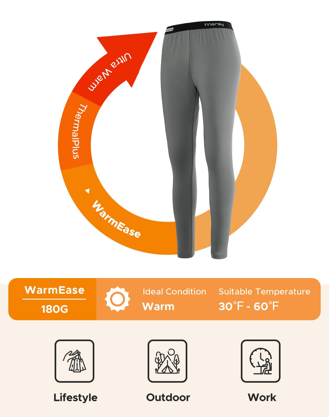 Bas de sous-vêtements thermiques pour femmes 