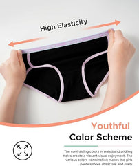 Girls Aged 8-16 Cotton Hipster Panties 6-Pack