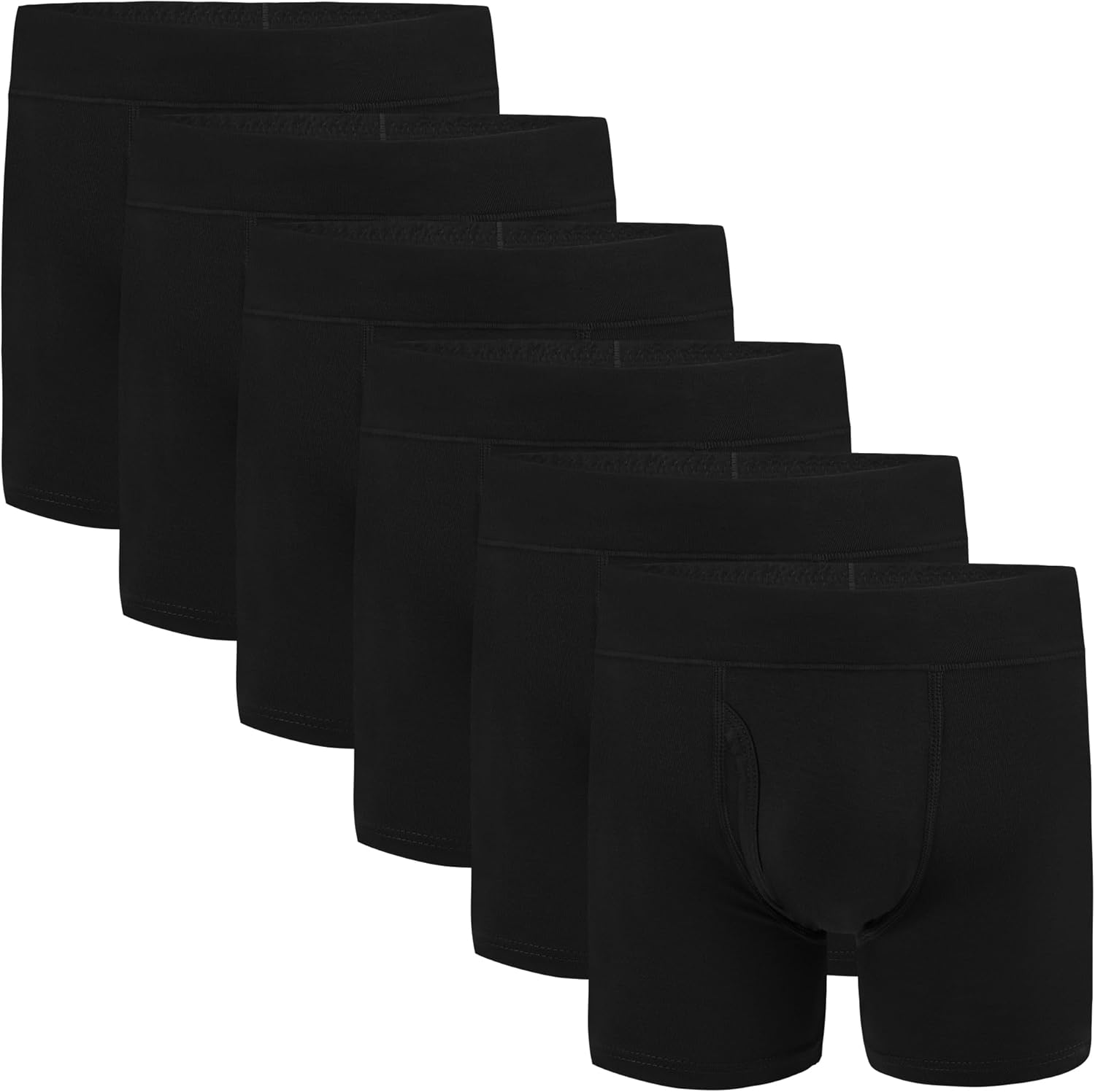 Boys Aged 6-18 Bamboo Viscose Boxer Briefs 6-Pack